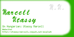 marcell utassy business card